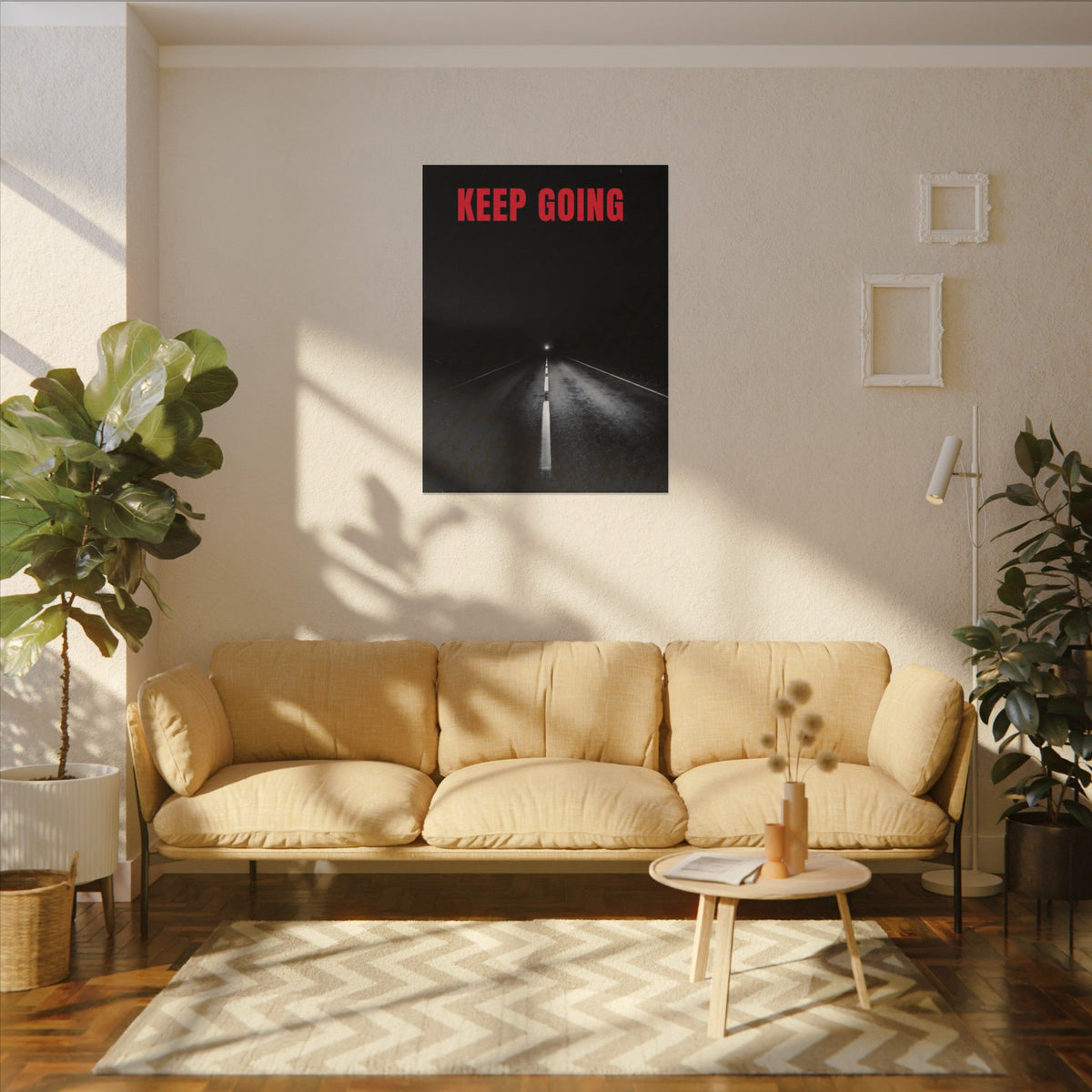 The Extra Mile - Night Road Wall Art | Canvas