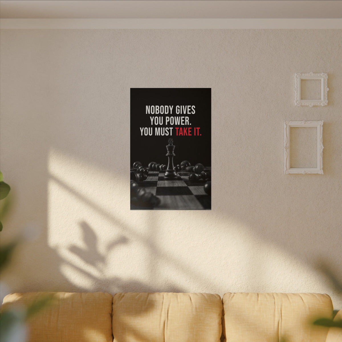 Nobody Gives You Power - Chess Wall Art | Canvas