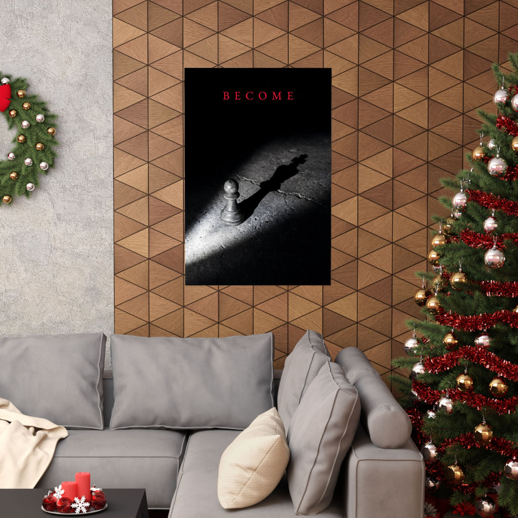 Become - Chess King Shadow Wall Art | Matte Poster