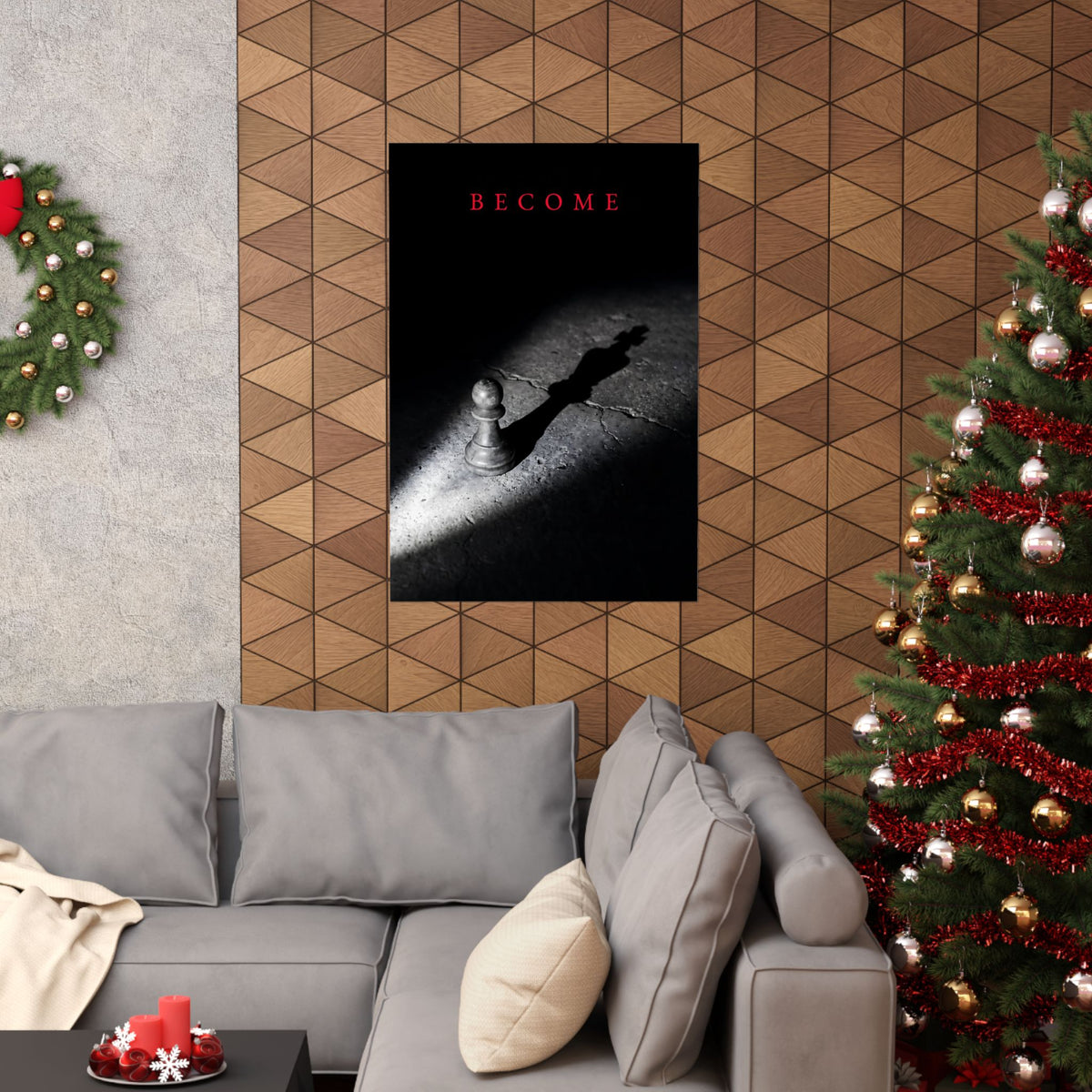 Become - Chess King Shadow Wall Art | Matte Poster