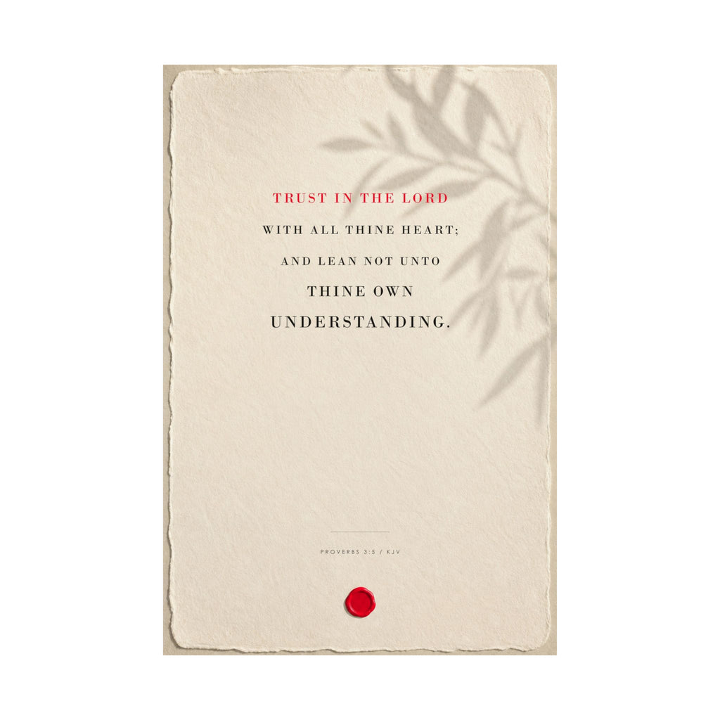 Trust in the Lord - Proverbs 3:5 Bible Verse Wall Art | Matte Poster