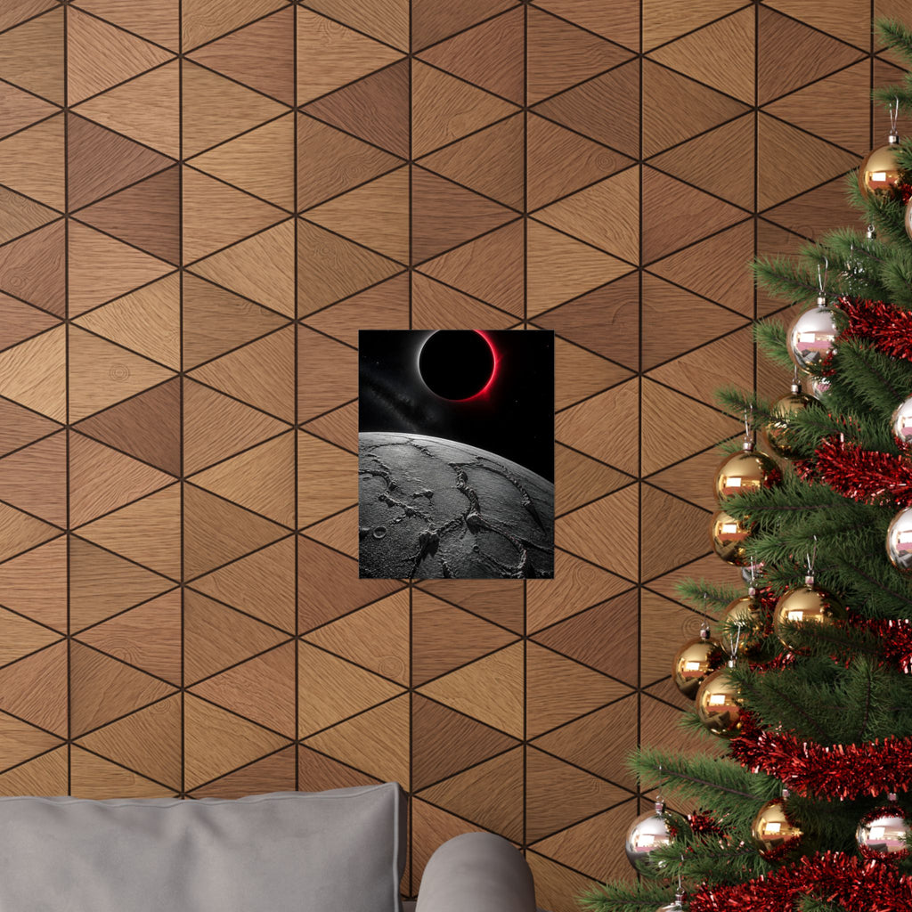 Red Eclipse - Moon Wall Art | Matte Poster