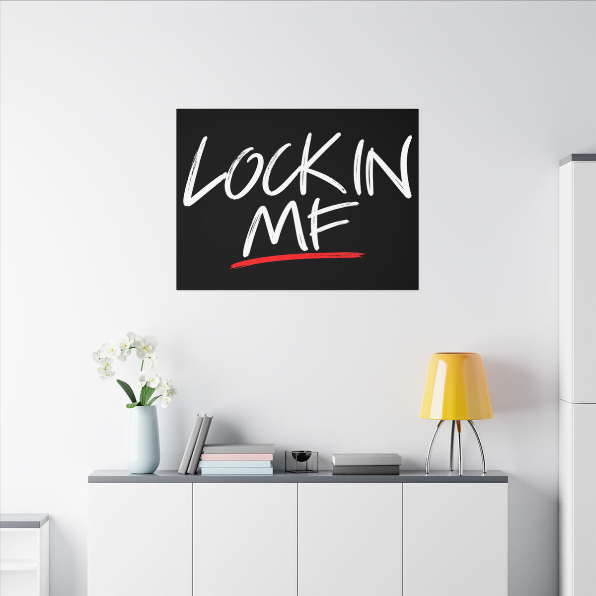 Lock In - Motivational Wall Art | Canvas (Landscape)