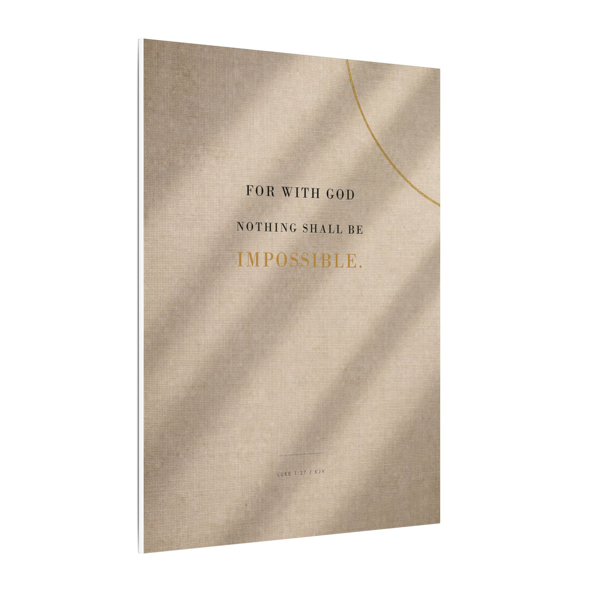Nothing Shall Be Impossible - Luke 1:37 Bible Verse Wall Art | Canvas