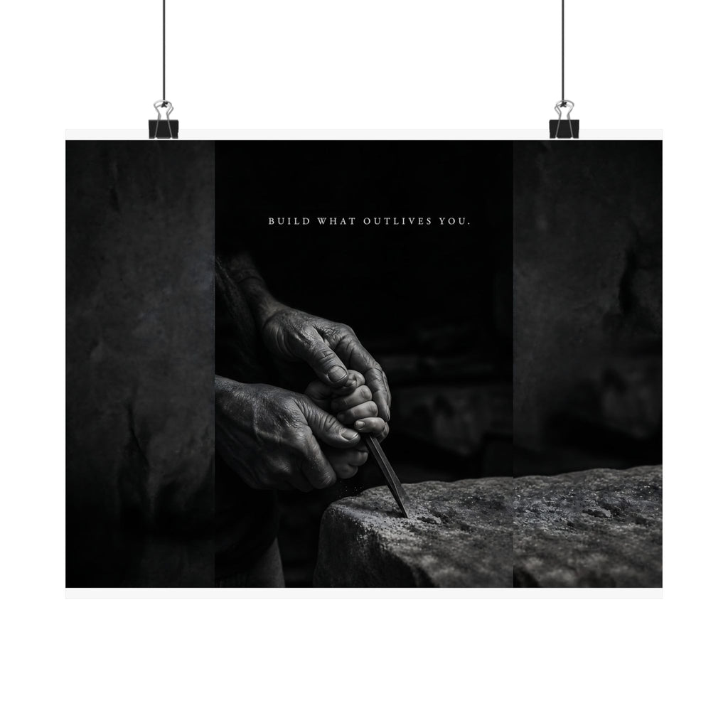 Build What Outlives You - Motivational Posters | Matte Poster (Landscape)