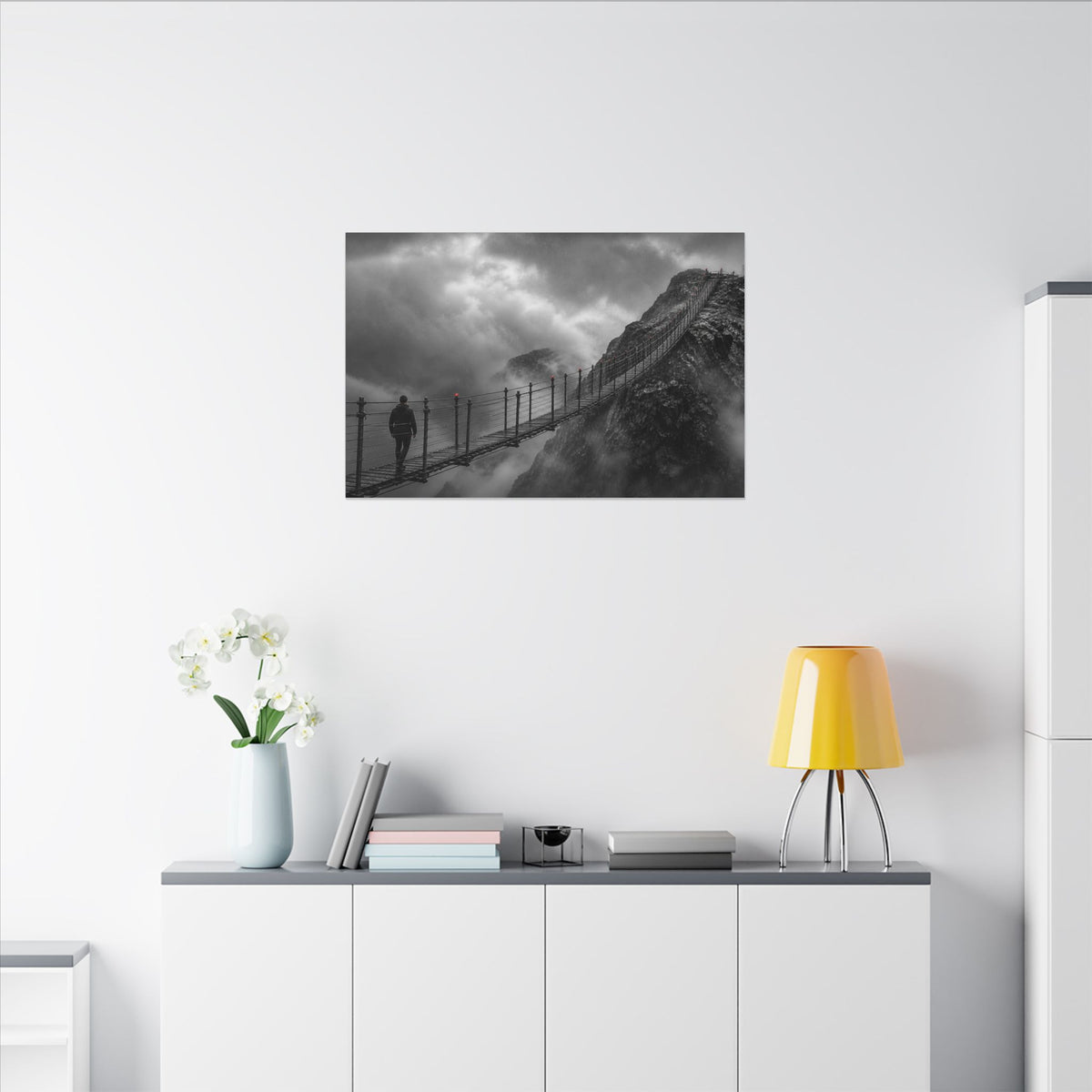Cross What Scares You - Bedroom Art Prints | Canvas (Landscape)