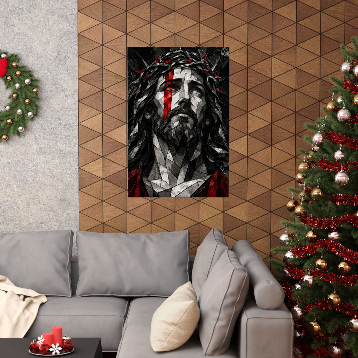 Stained Glass Christ - Christian Wall Art | Matte Poster