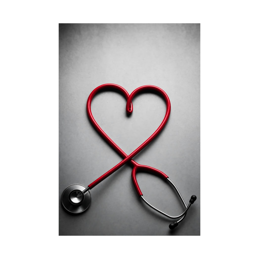 The Stethoscope Heart - Doctor's Office Wall Art | Matte Poster