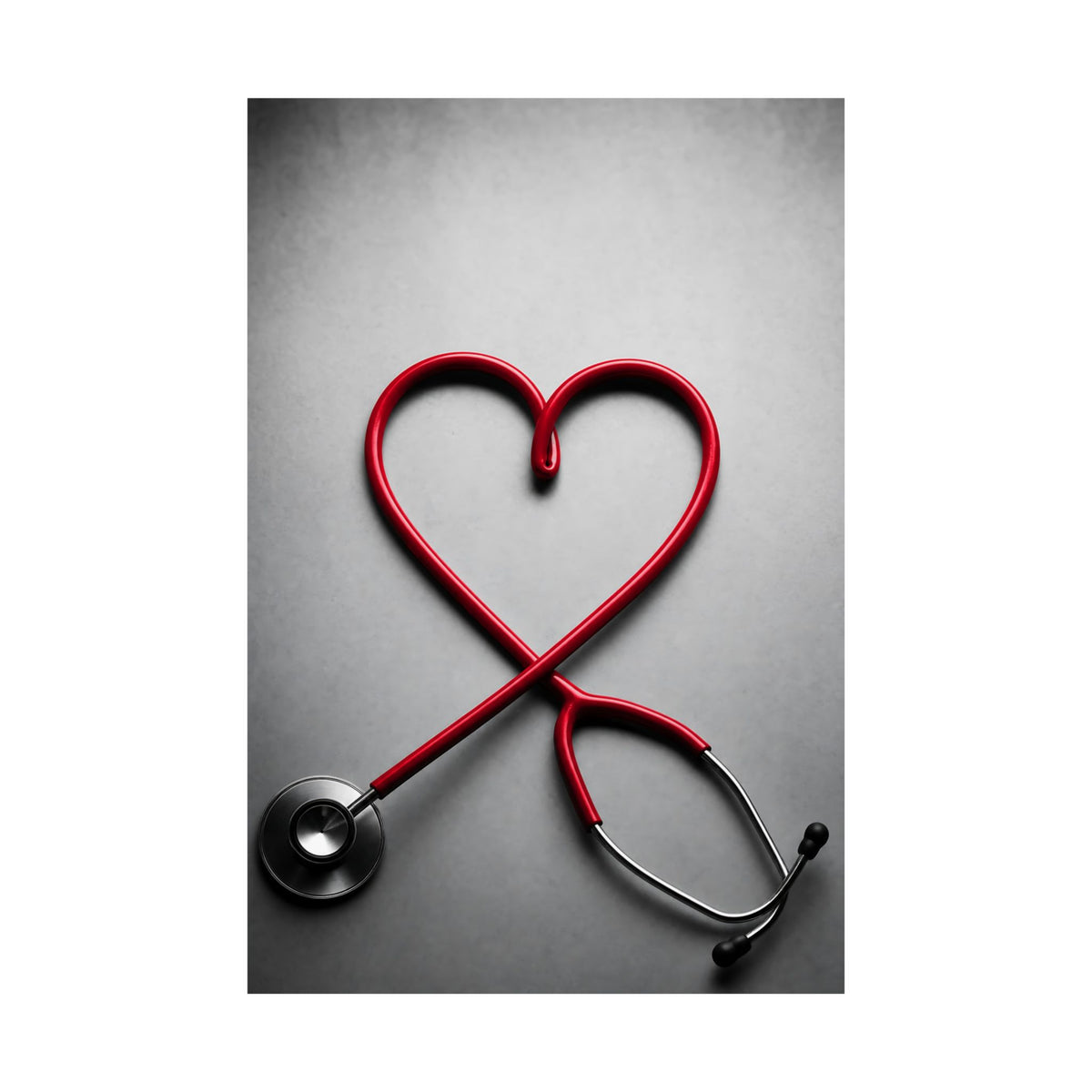 The Stethoscope Heart - Doctor's Office Wall Art | Matte Poster