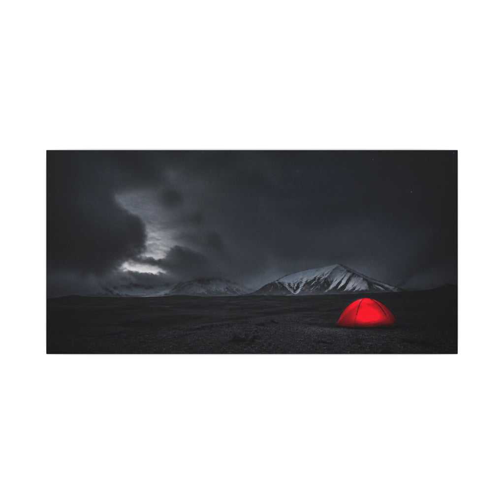 Red Tent - Wall Art Above Bed | Canvas (Panoramic)