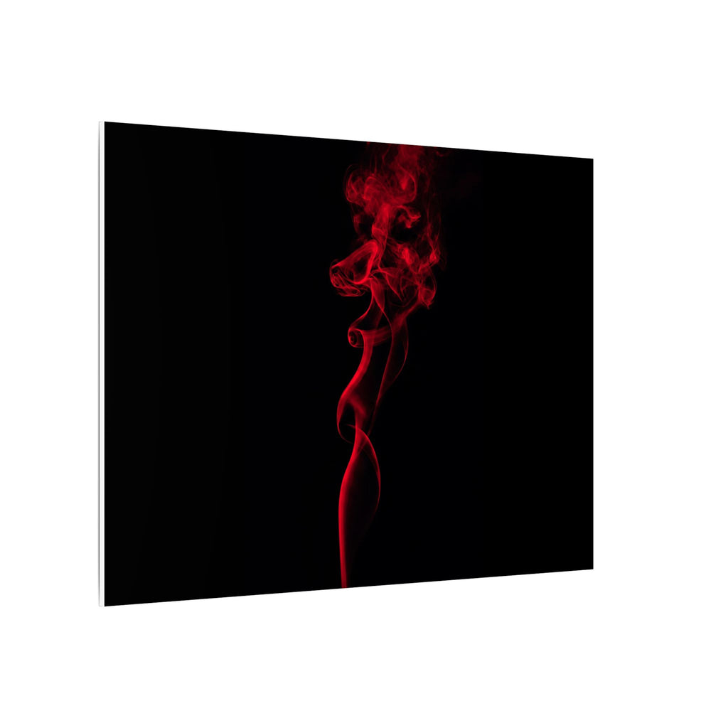 Red Smoke - Wall Art With Red Color | Canvas (Landscape)