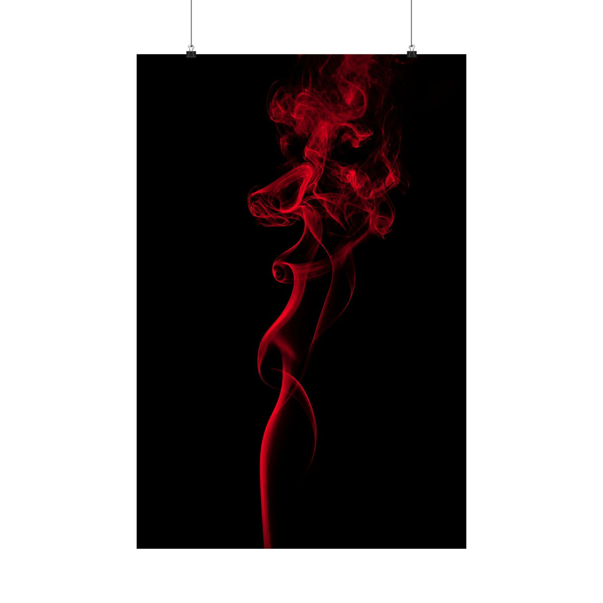 Red Smoke - Wall Art With Red Color | Matte Poster