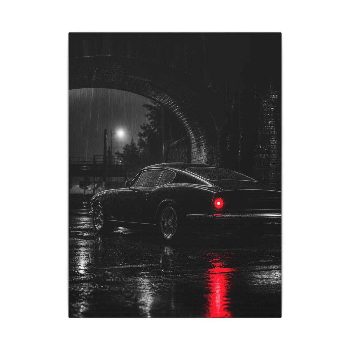 Red Tail Night - Classic Car Wall Art | Canvas