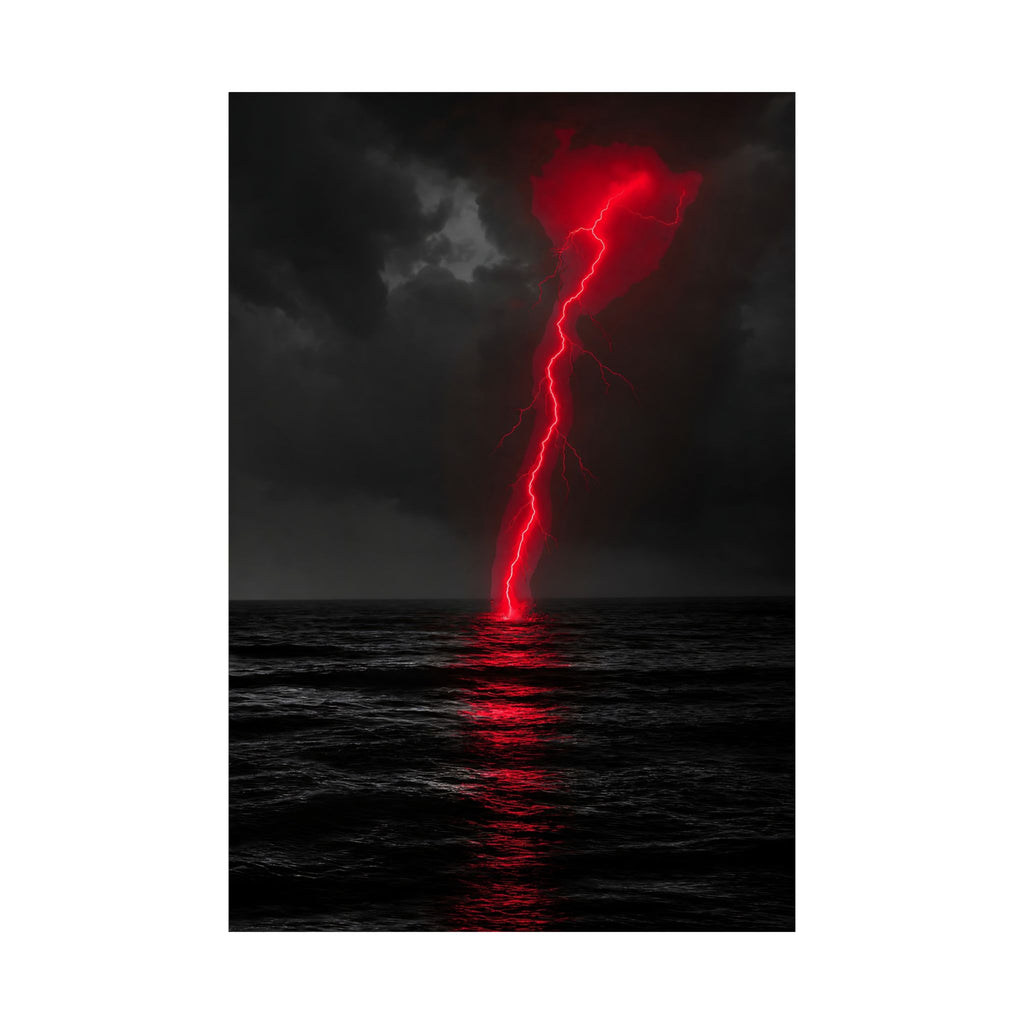 Red Strike - Red And Black Art | Matte Poster