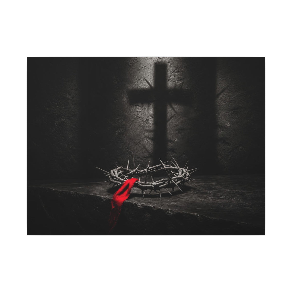 Crown and Shadow - Crown of Thorns Wall Art | Canvas (Landscape)