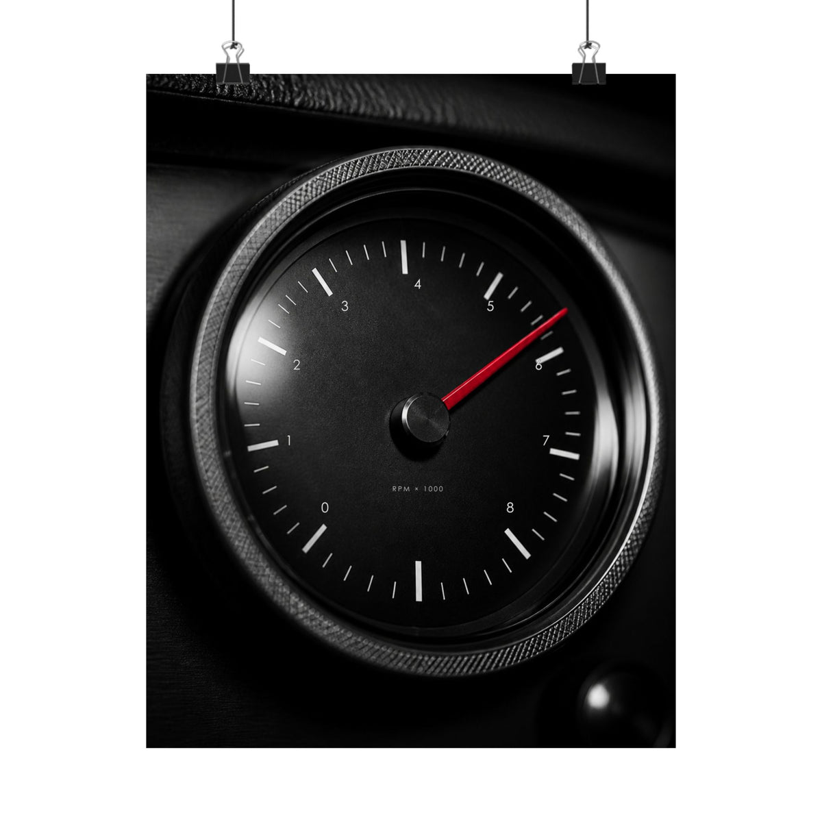 Redline Gauge - Tachometer Wall Art | Matte Poster