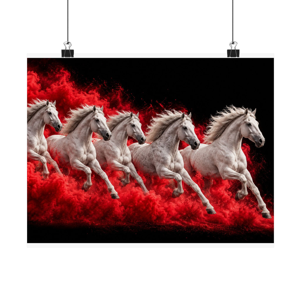 Stampede - Horse Wall Art | Matte Poster (Landscape)