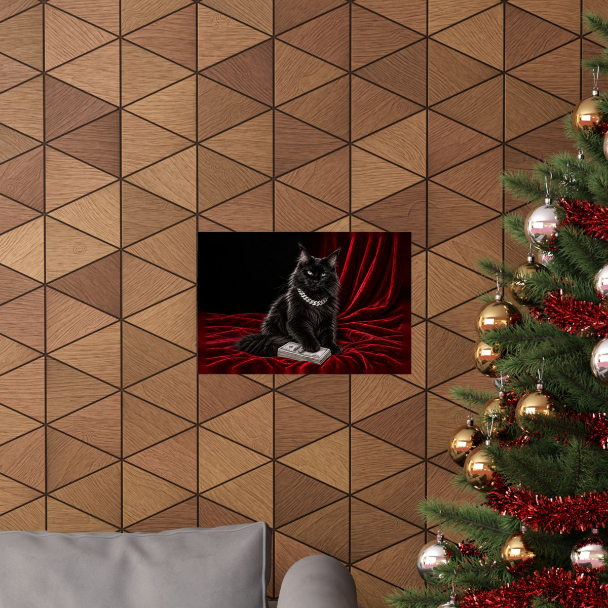 Cat Cash - Meme Wall Art | Matte Poster (Landscape)