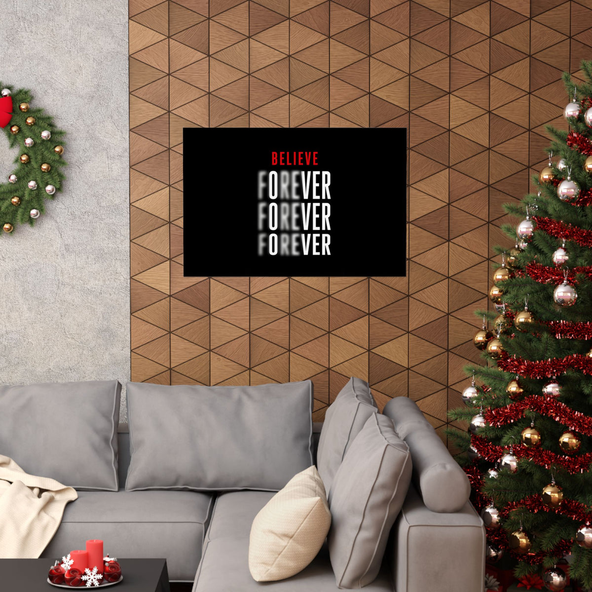 Believe Forever - Motivational Quote Wall Art | Matte Poster (Landscape)