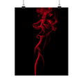 Red Smoke - Wall Art With Red Color | Matte Poster