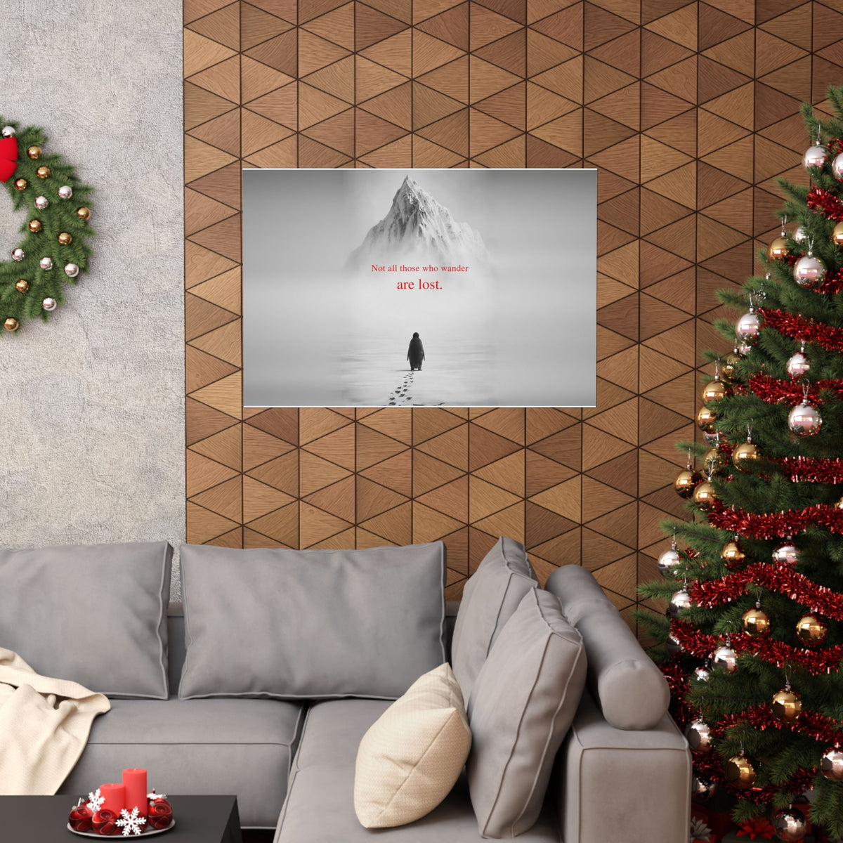 Not All Those Who Wander - Mountain Wall Art | Matte Poster (Landscape)