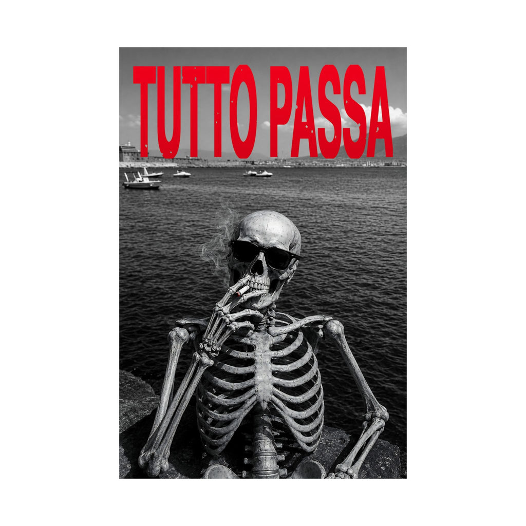 Tutto Passa - Skeleton Painting | Matte Poster