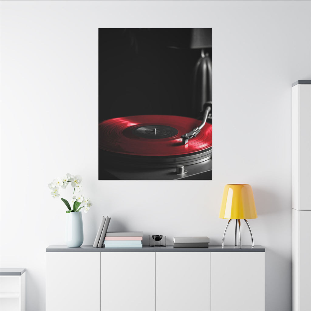 Red Vinyl - Mens Office Wall Art | Canvas