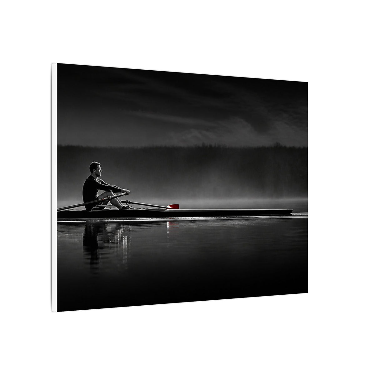 No One Rows for You - Black and White Bedroom Wall Art | Canvas (Landscape)