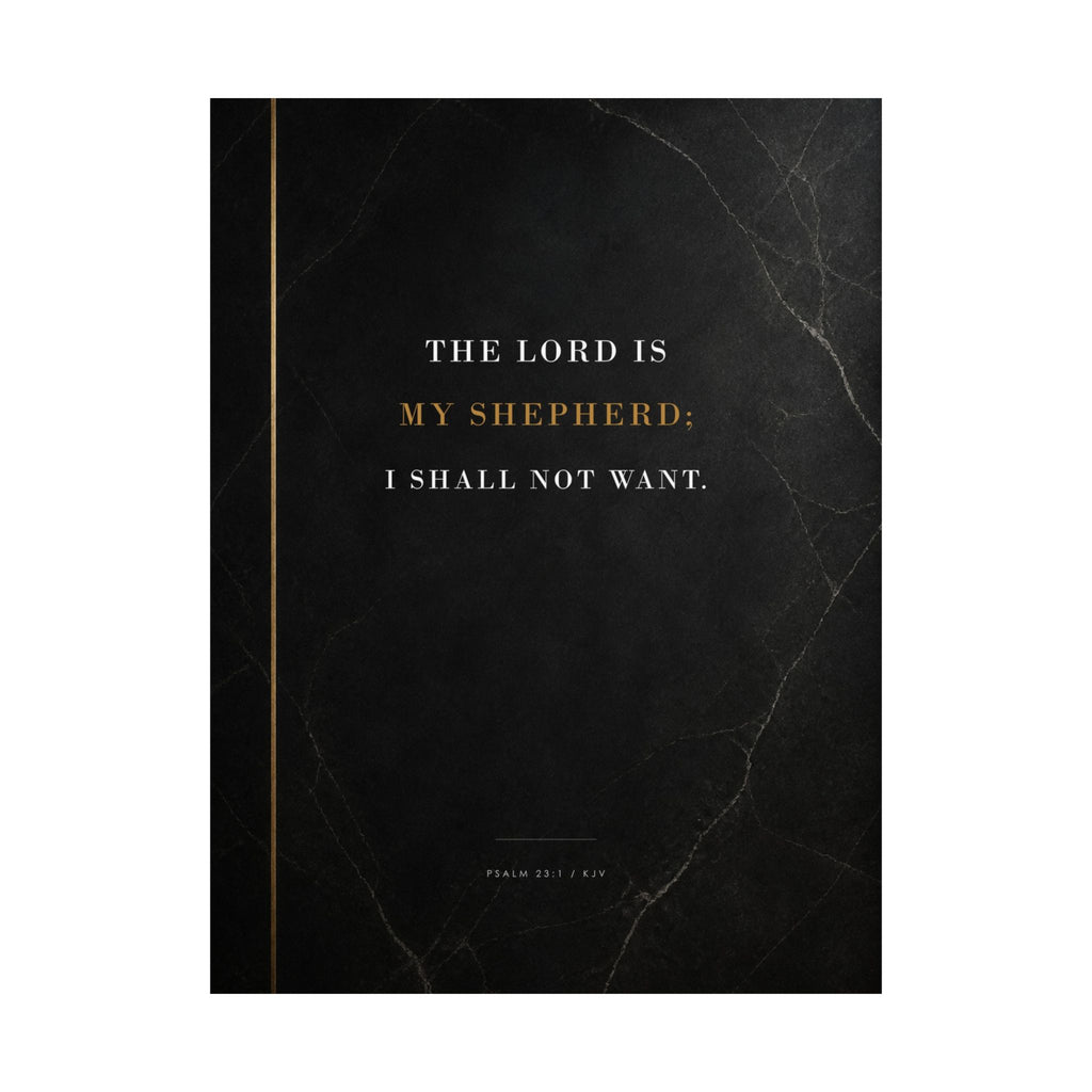 The Lord Is My Shepherd - Psalm 23 Scripture Wall Art | Matte Poster