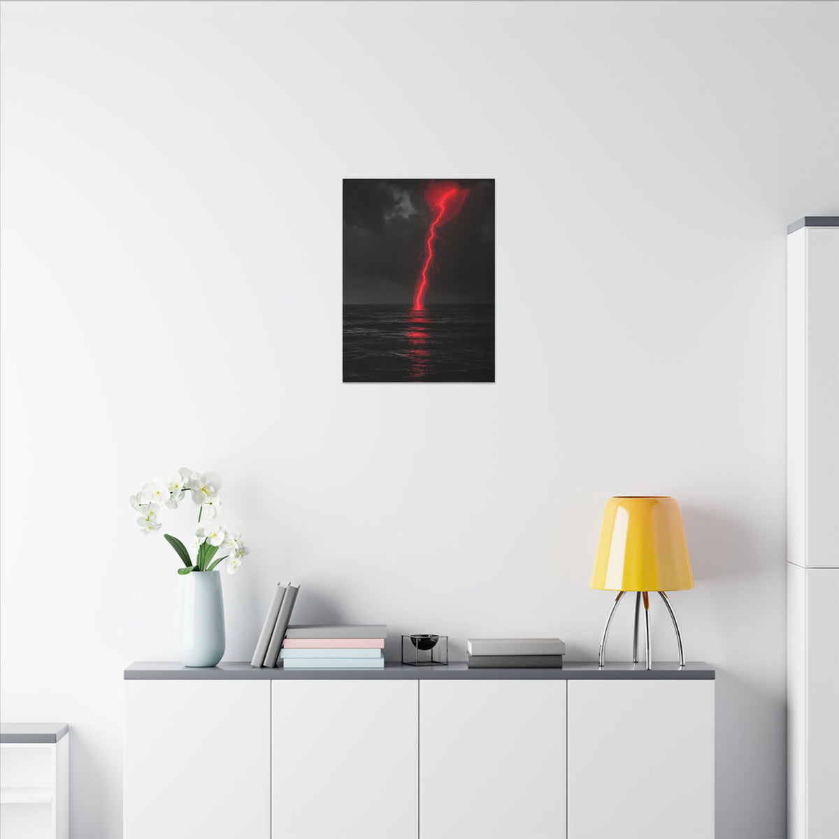 Red Strike - Red And Black Art | Canvas