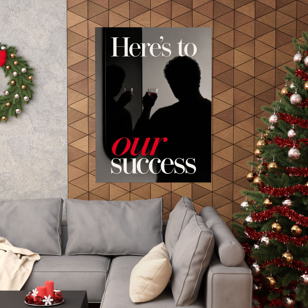 Here's To Our Success - Man Cave Wall Art | Matte Poster