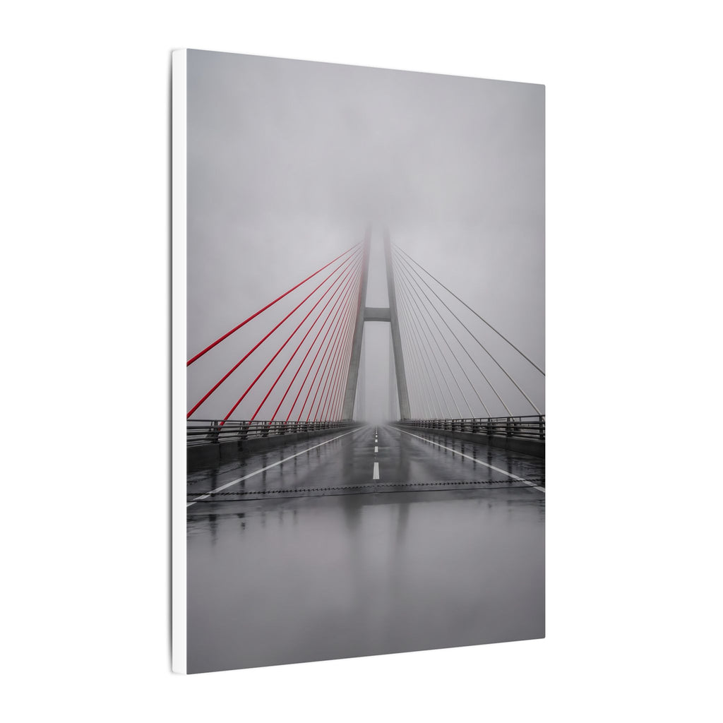 Span in Fog - Red Wall Decor | Canvas