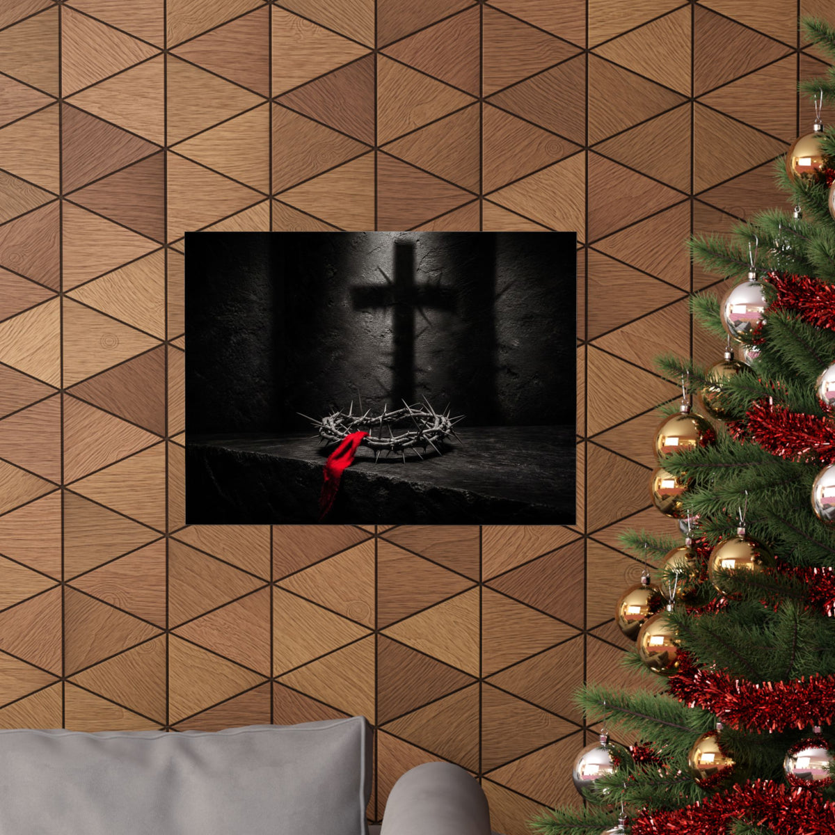 Crown and Shadow - Crown of Thorns Wall Art | Matte Poster (Landscape)