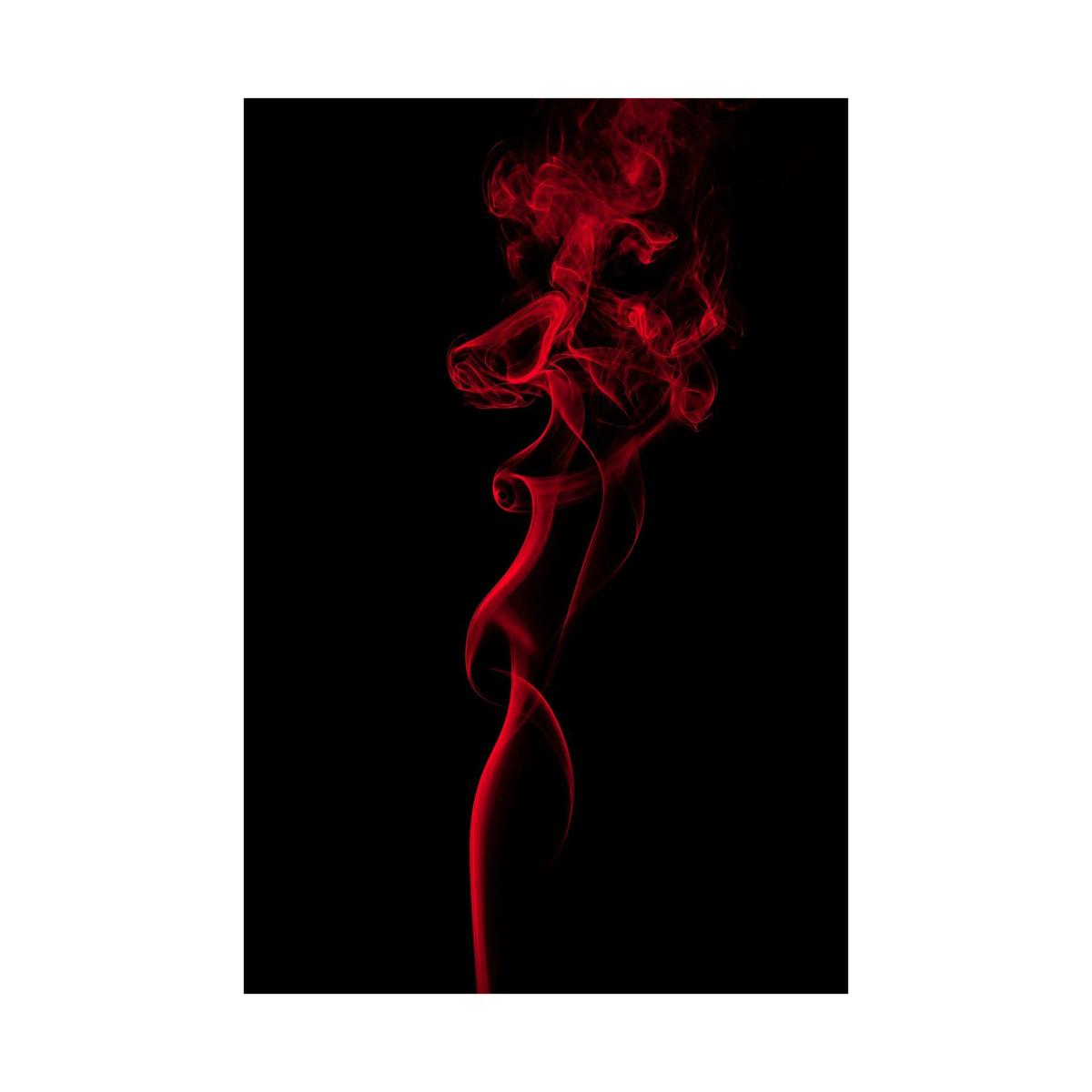 Red Smoke - Wall Art With Red Color | Matte Poster