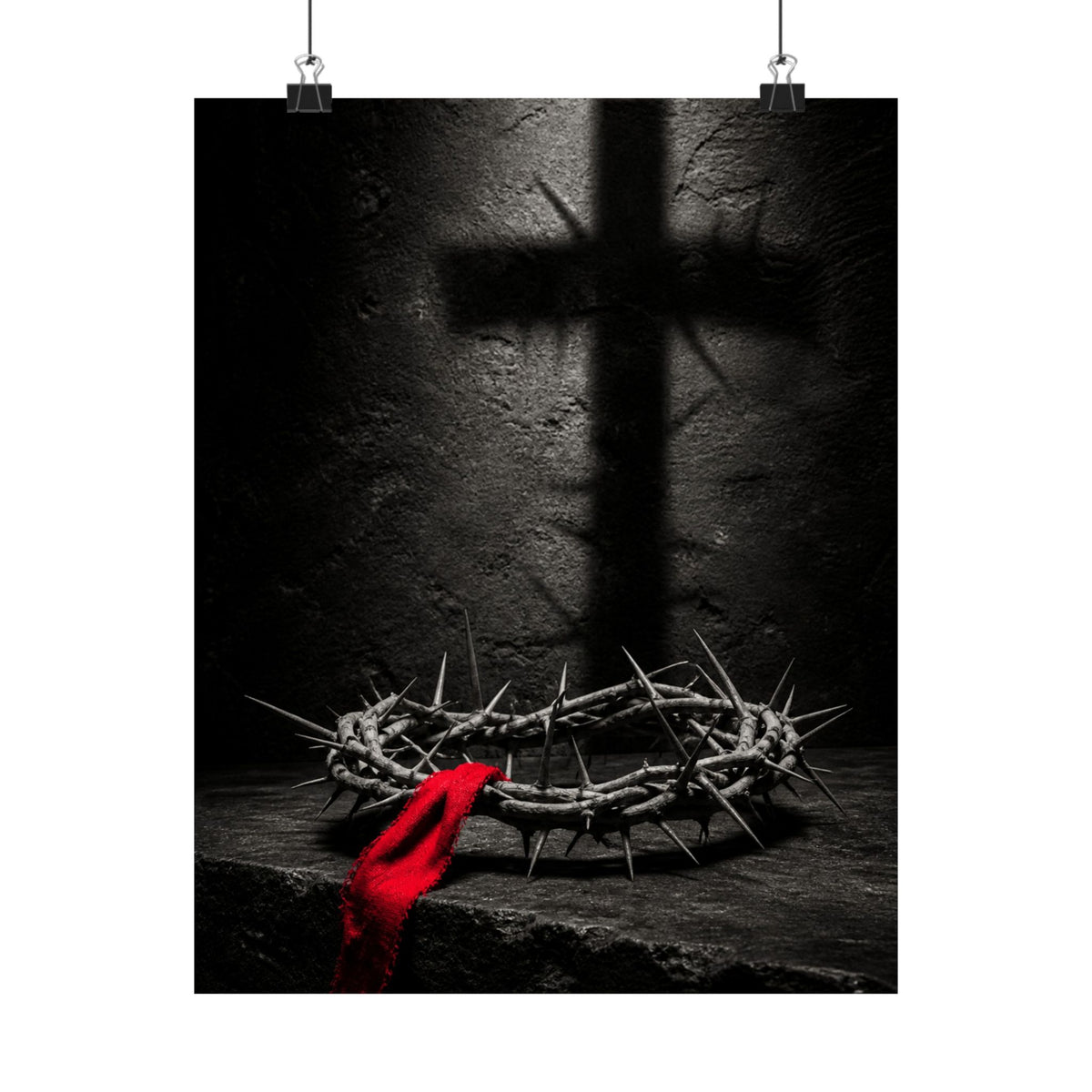Crown and Shadow - Crown of Thorns Wall Art | Matte Poster
