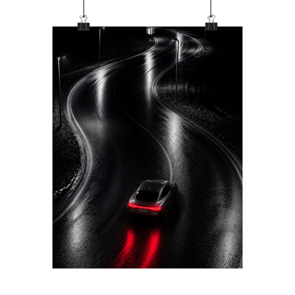 The Racing Line - Night Driving Wall Art | Matte Poster