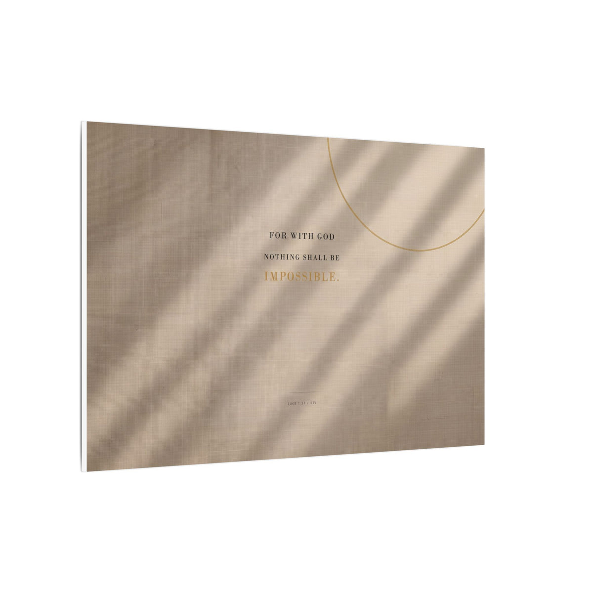 Nothing Shall Be Impossible - Luke 1:37 Bible Verse Wall Art | Canvas (Landscape)