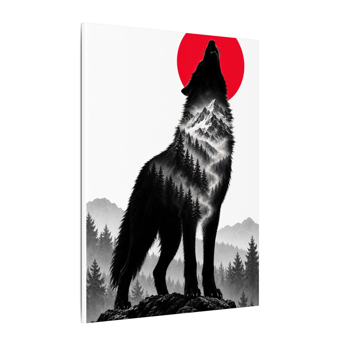 Howling Wolf - Dark Wall Art | Canvas