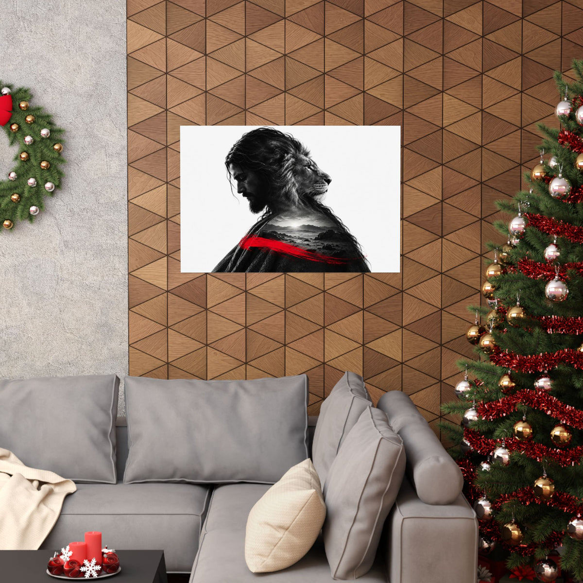 Lion of Judah - Christian Wall Art | Matte Poster (Landscape)