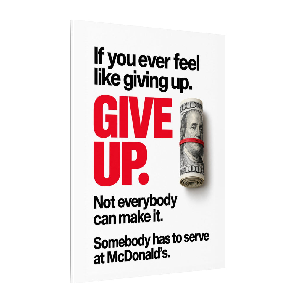 Give Up - Meme Wall Art | Canvas