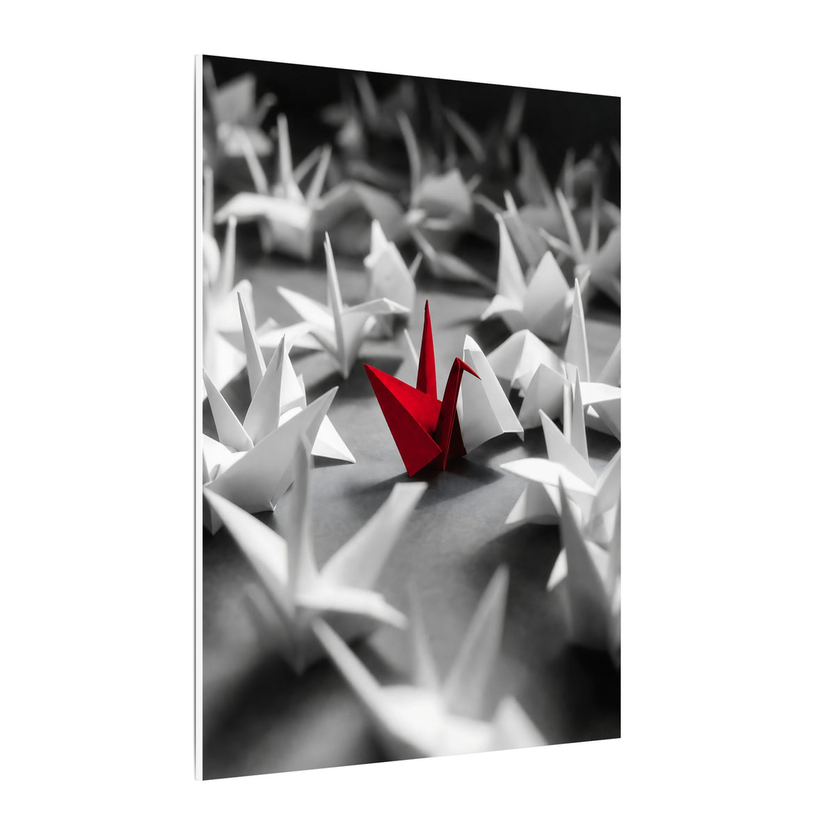 The Red Crane - Unique Wall Art For Office | Canvas