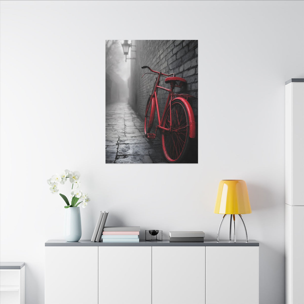 The Red Bicycle - Unique Office Wall Decor | Canvas