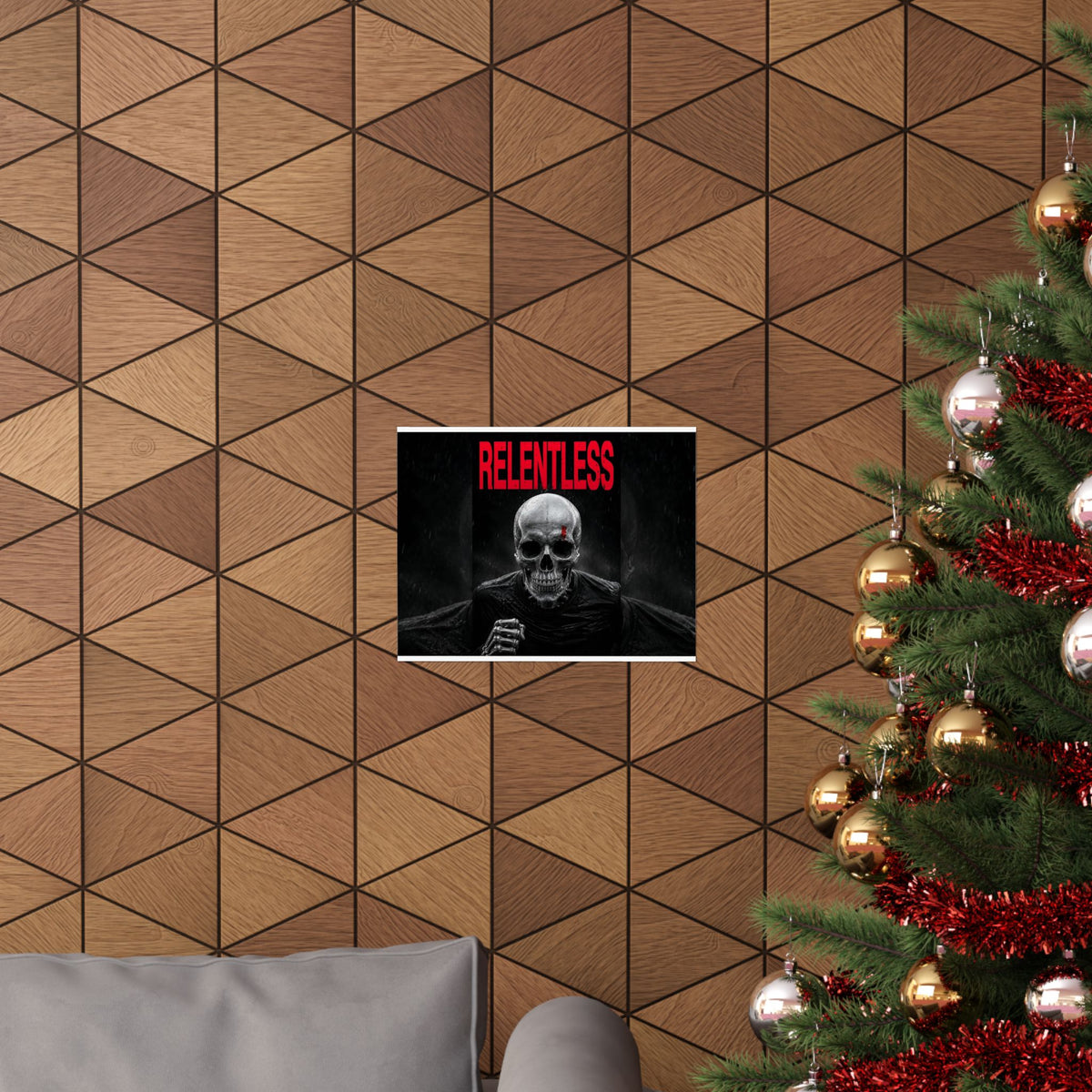 Relentless - Skull Wall Art | Matte Poster (Landscape)