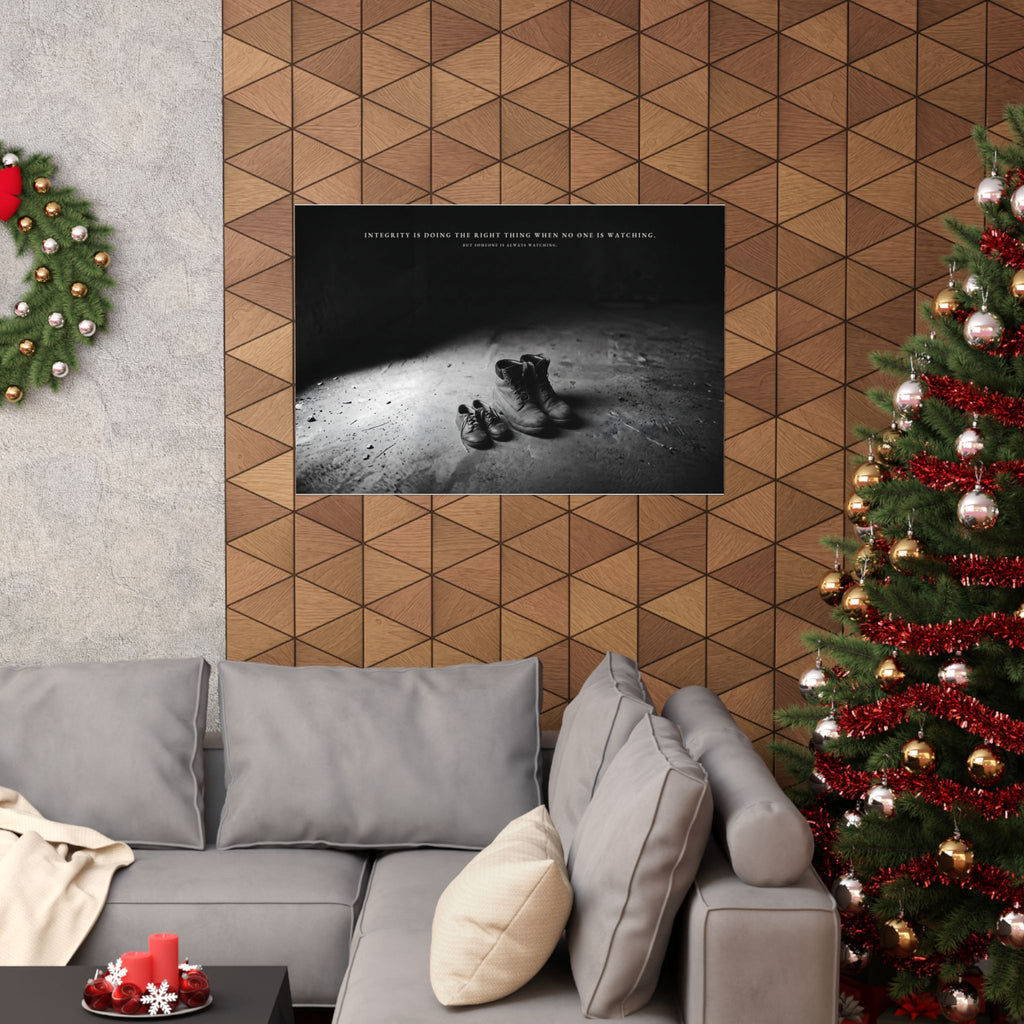 Integrity Is Doing the Right Thing When No One Is Watching - Wall Art | Matte Poster (Landscape)