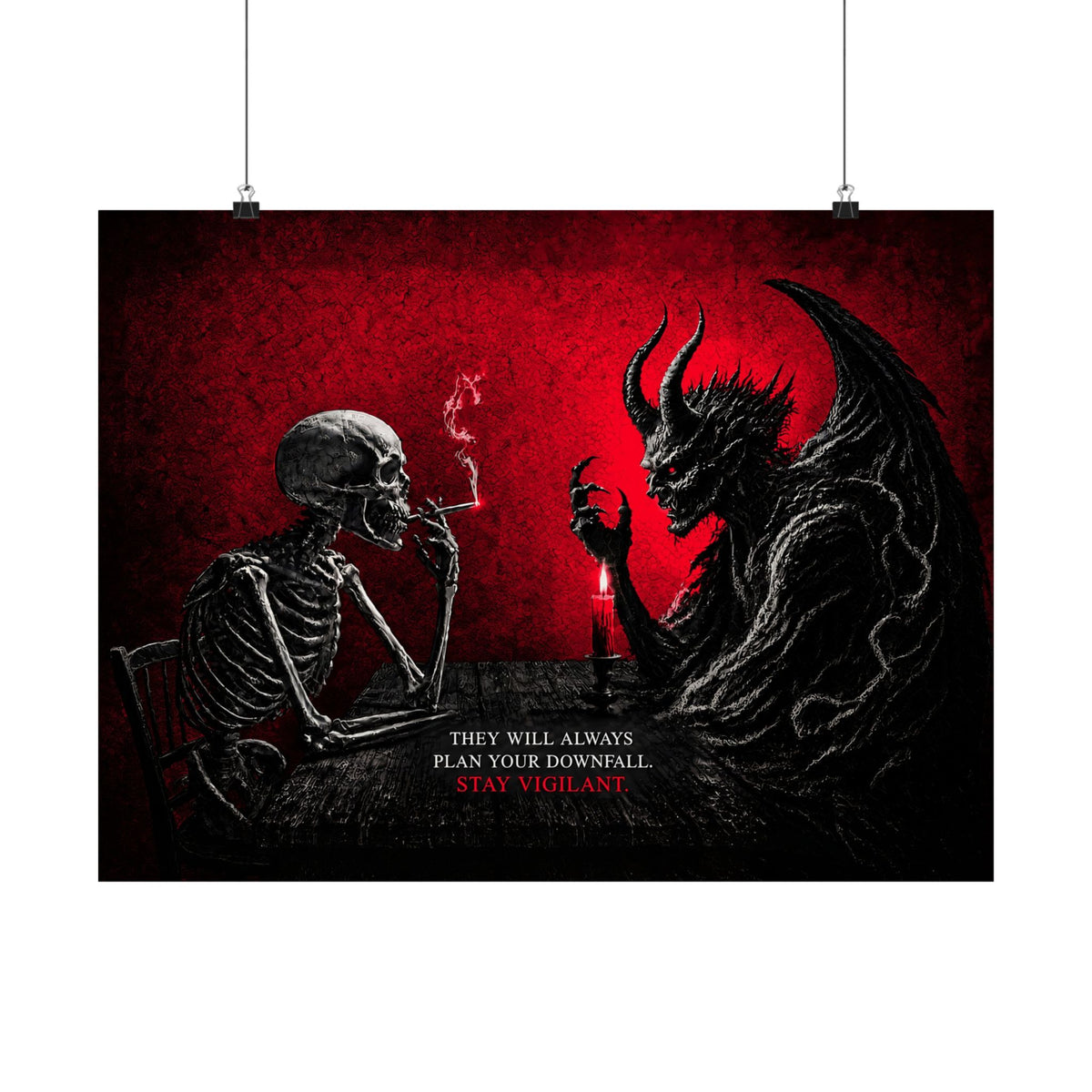 Stay Vigilant - Dark Wall Art | Matte Poster (Landscape)