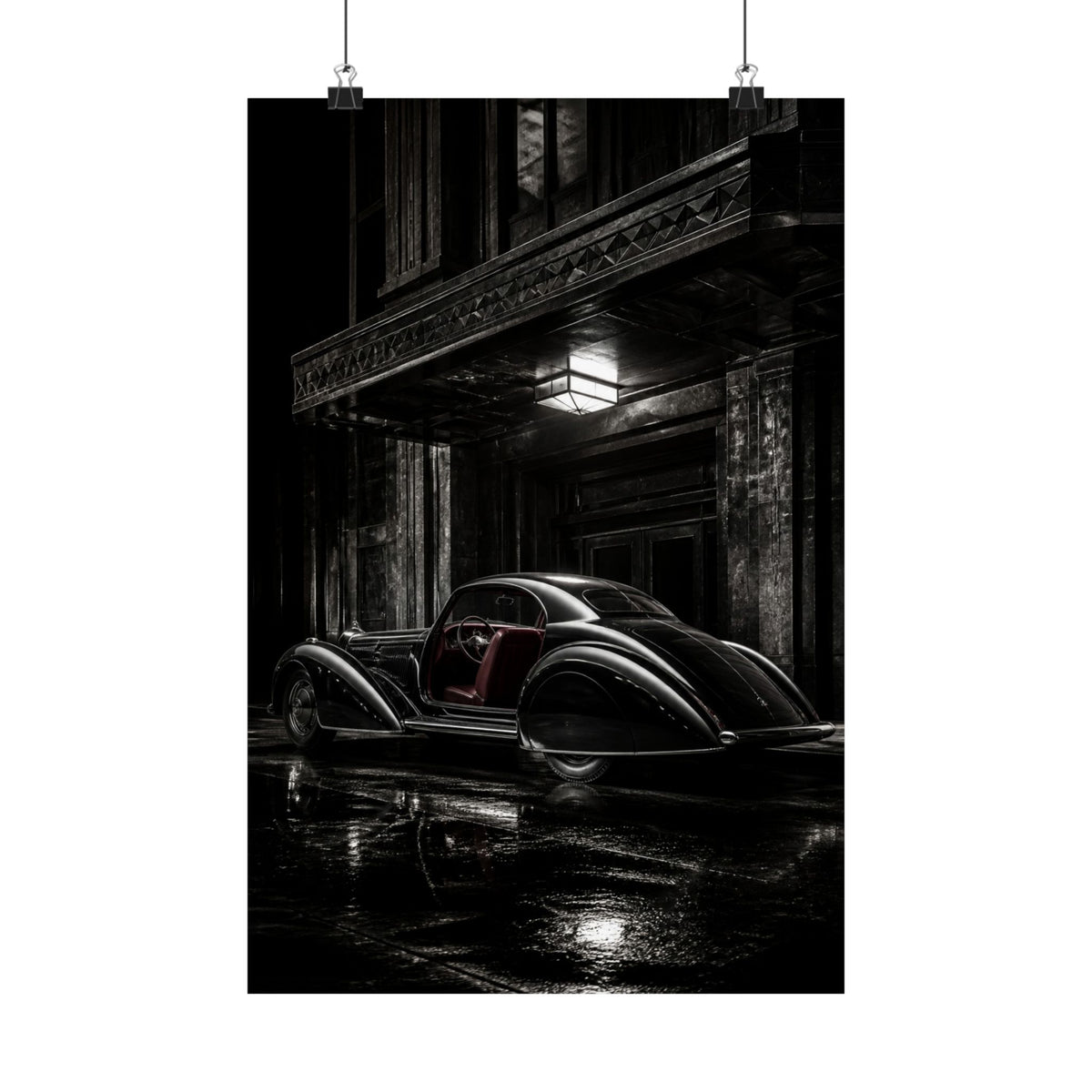 Art Deco Coupe - Art Deco Car Wall Art | Matte Poster