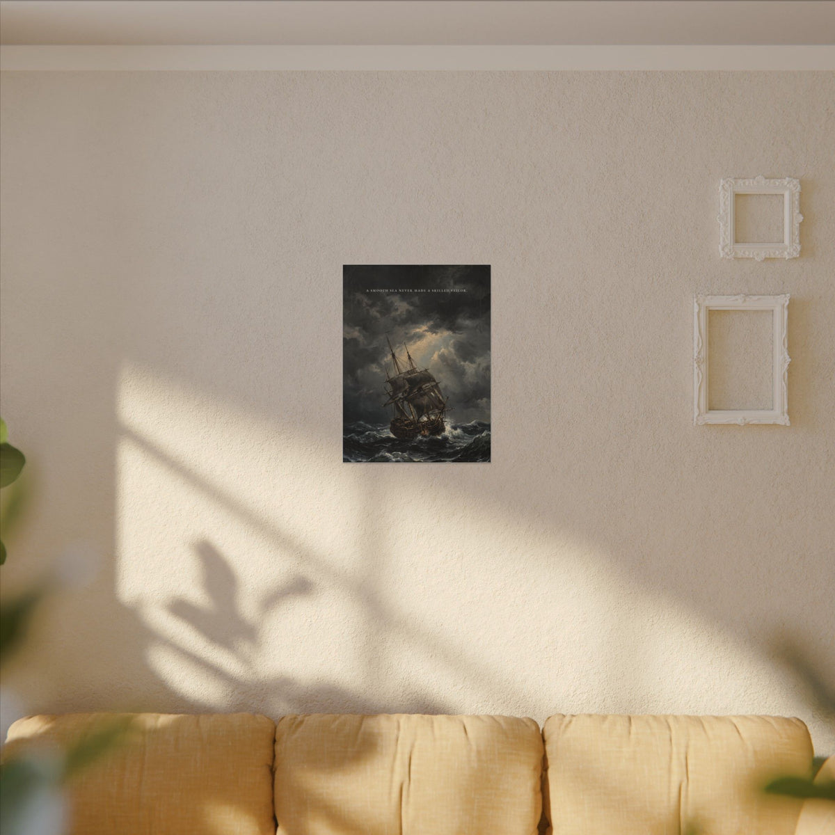 A Smooth Sea Never Made a Skilled Sailor - Storm Ship Wall Art | Canvas
