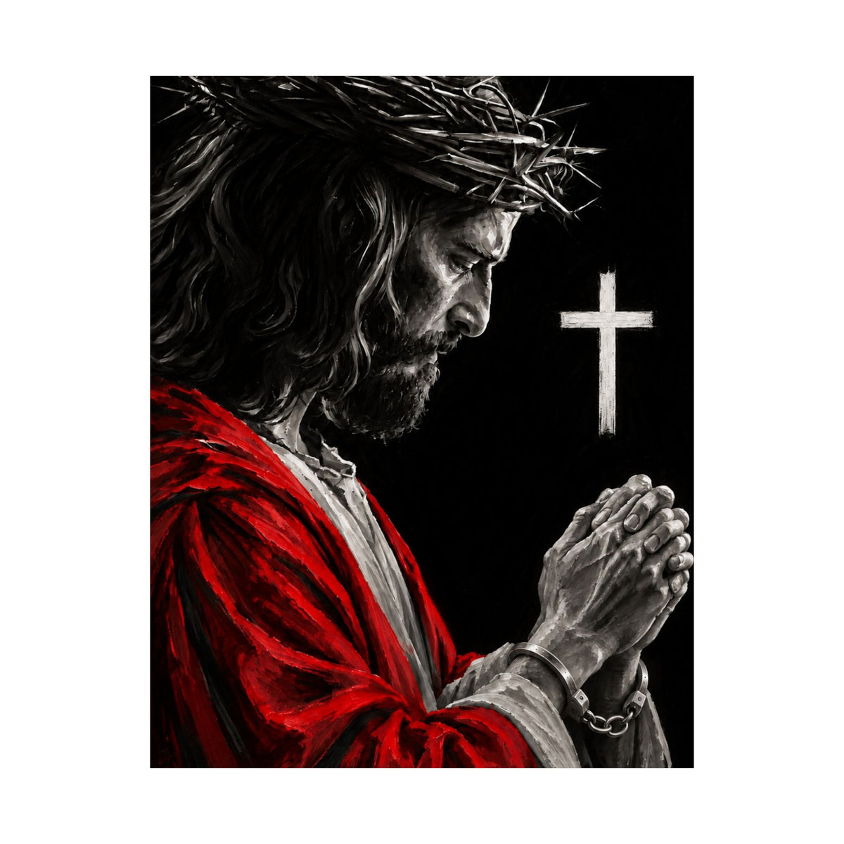 Praying Jesus - Christian Wall Art | Matte Poster
