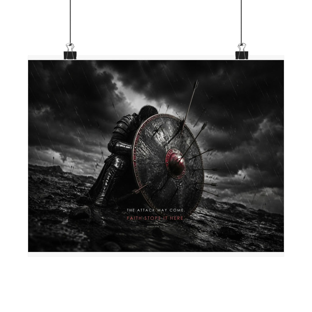 Shield of Faith - Armor of God Wall Art | Matte Poster (Landscape)