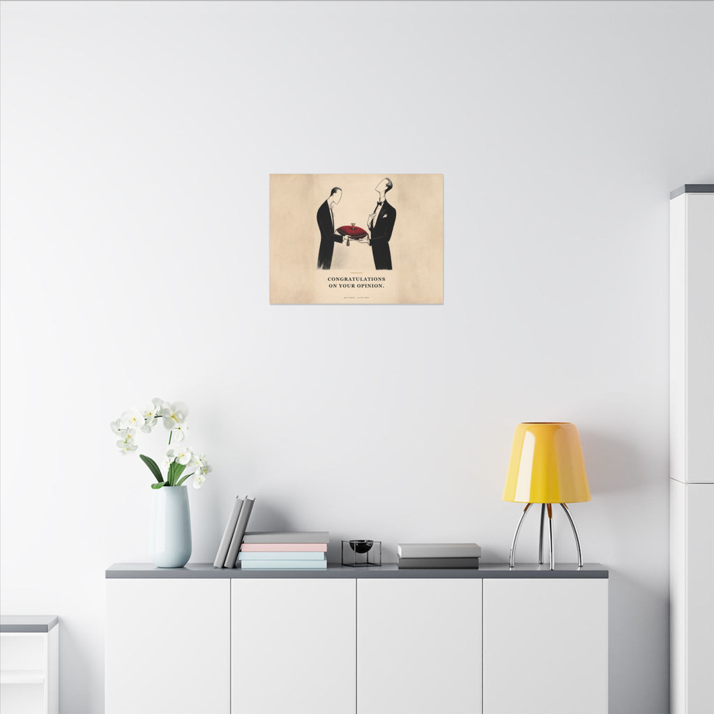 Congratulations on Your Opinion - Funny Wall Art | Canvas (Landscape)